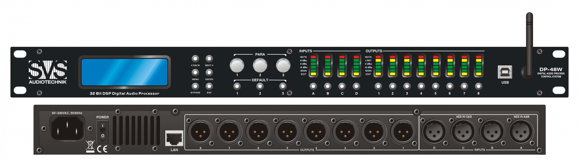 SVS Audiotechnik DP-48W Цифровой процессор: 4 входа 8 выходов в Ноябрьске
