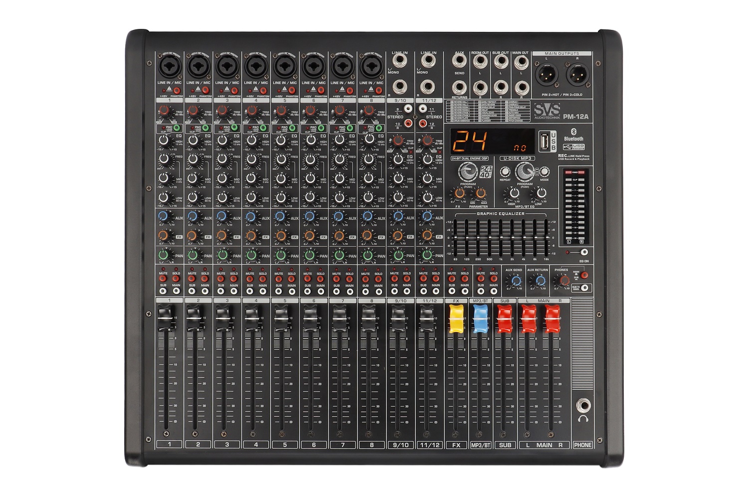 SVS Audiotechnik mixers PM-12A Активный аналоговый микшерный пульт, 12-канальный в Ноябрьске